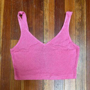 Reformation Pink Crop Top Sz M